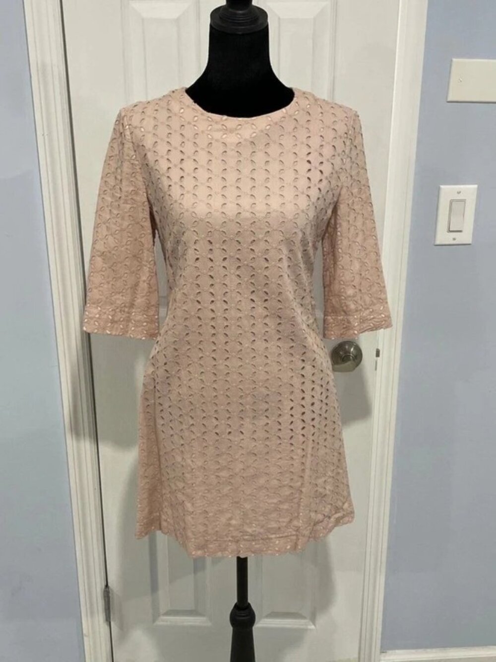 MNG Casual Women’s Pink Embroidered Shift Dress XXS